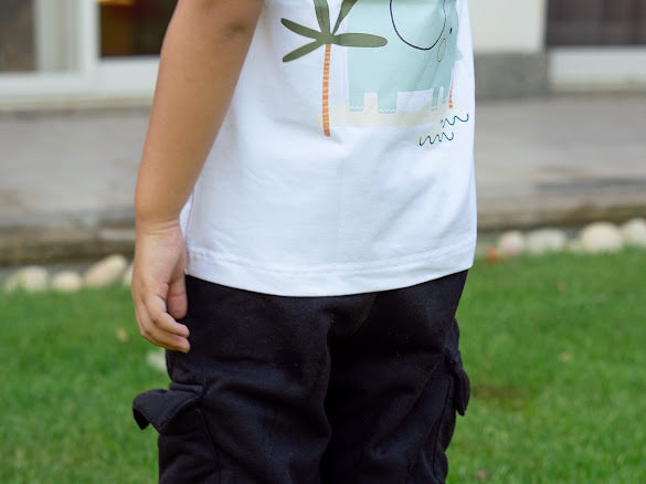 Black Cargo Jogger Pants