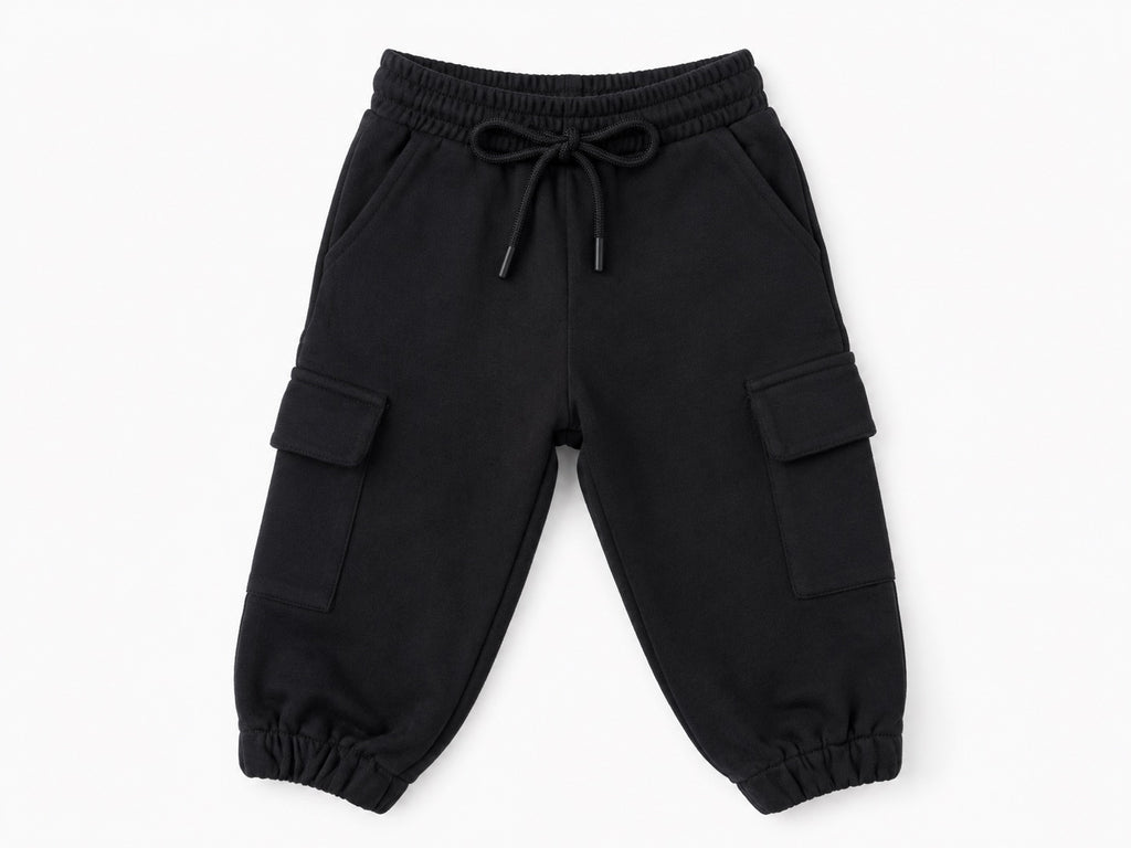 Black Cargo Jogger Pants